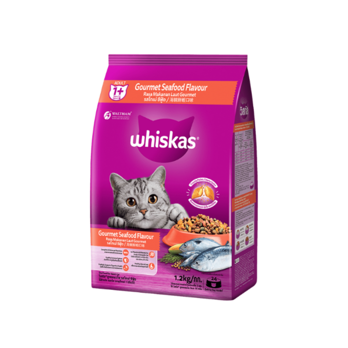 WHISKAS Cat Food Dry Core - Junior/Adult 1.1kg/1.2kg (6-Pack)