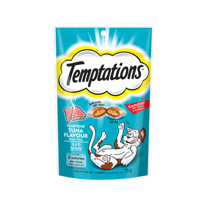 Temptations Assorted Cat Treats Pocket/Mix Ups 75g (6-Pack)
