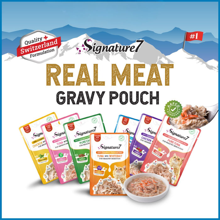 Signature7 Real Meat Gravy Pouch Cat Wet Food 50g
