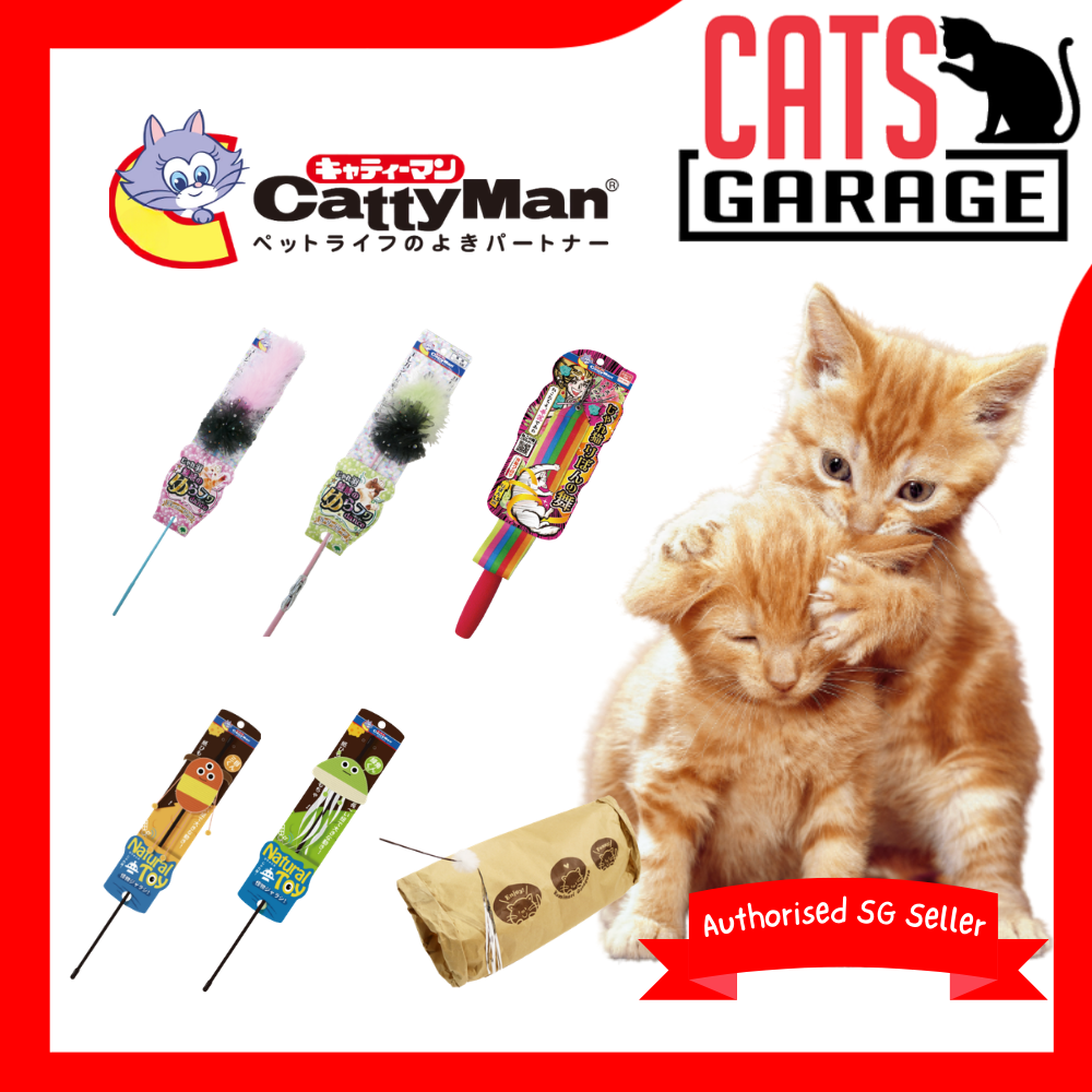 CattyMan Feline/Monster/Jareneko Interactive Cat Wand Toy – Assorted Characters