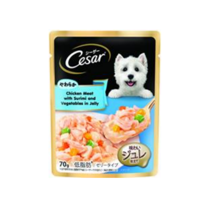 Cesar Assorted Natural Crafted/Premium Wet Dog Food Pouch 60g/70g (24-Pack)
