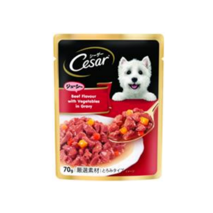 Cesar Assorted Natural Crafted/Premium Wet Dog Food Pouch 60g/70g (24-Pack)