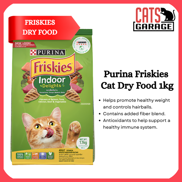 FRISKIES Cat Dry Food 1kg | Balanced Nutrition for Cats