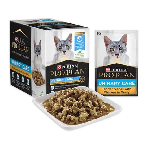 Purina Pro Plan Feline Adult Urinary Tract Health Chicken In Gravy Pouch Wet Cat Food 85g X12