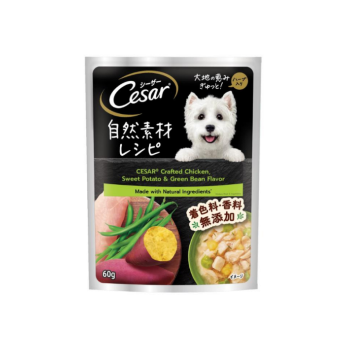 Cesar Assorted Natural Crafted/Premium Wet Dog Food Pouch 60g/70g (24-Pack)