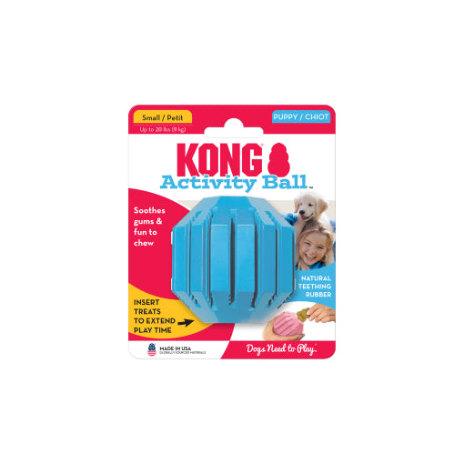 KONG Puppy Activity Ball Dog Toys Blue (2 Sizes)