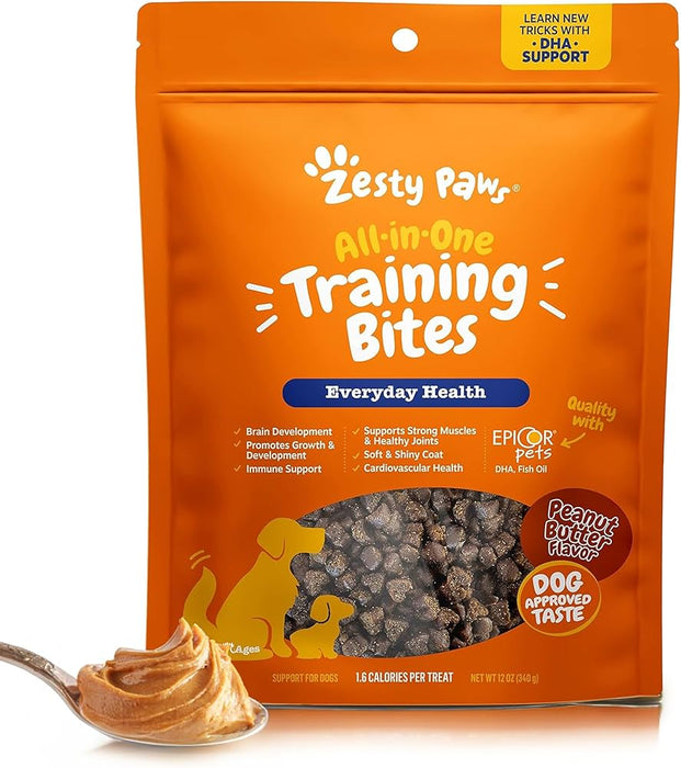 Zesty Paws Training Bites Peanut Butter Dog Treats 8oz