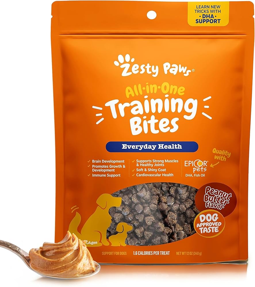 Zesty Paws Training Bites Peanut Butter Dog Treats 8oz