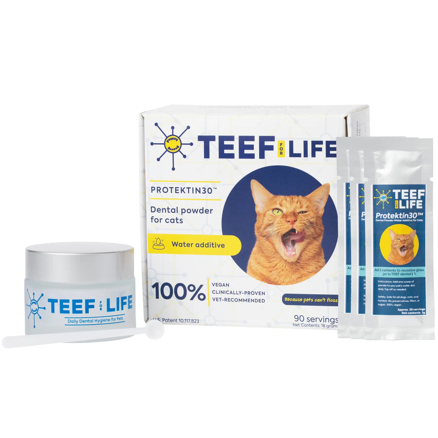 Teef! Protektin30 Prebiotic Dental Powder Cat Water Additive 3g