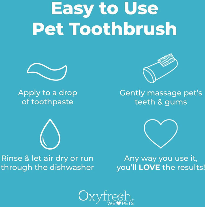 Oxyfresh Super Soft BPA-Free Silicone Dog & Cat Finger Brush