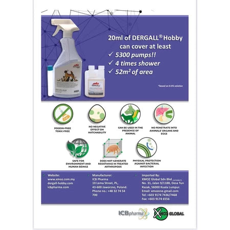 Ectopet Dergall Hobby Ectoparasite Disposable Water 20ml
