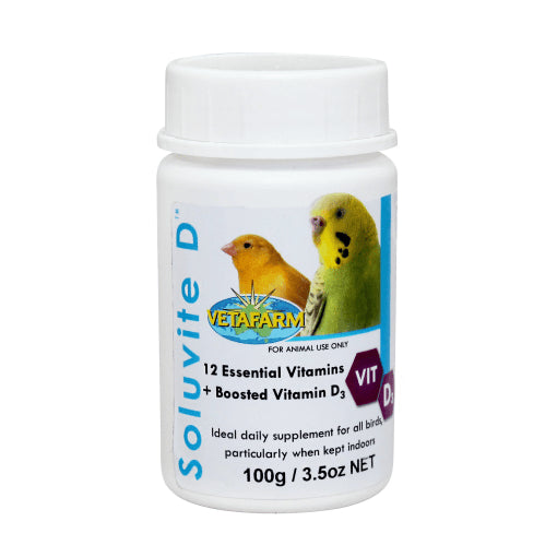 Vetafarm Soluvite D Vitamin Supplement for Birds 100g