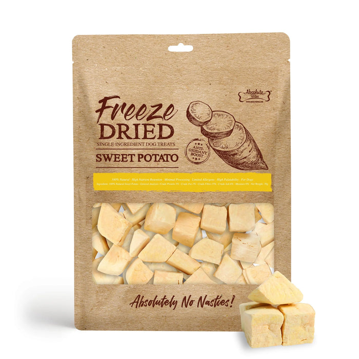 Absolute Bites Single Ingredient Sweet Potato  Freeze Dried Dog Treats 70g