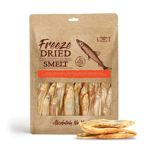 Absolute Bites Single Ingredient Smelt Freeze Dried Dog Treats 40g