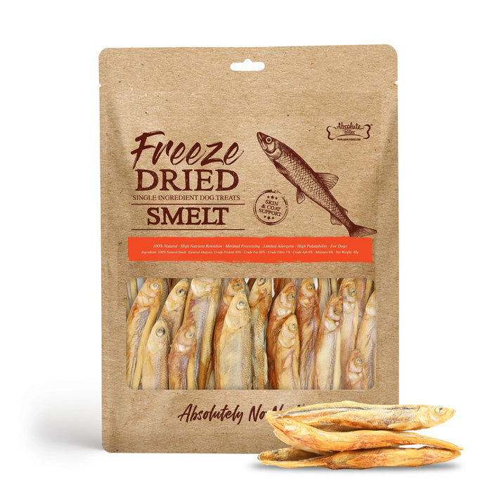 Absolute Bites Single Ingredient Smelt Freeze Dried Dog Treats 40g