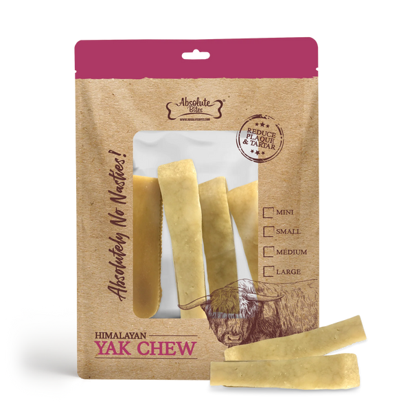 Absolute Bites Single Ingredient Dog Chew - Himalayan Yak Chew (Small) | 4pcs