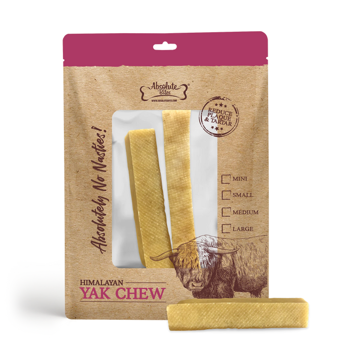 Absolute Bites Single Ingredient Dog Chew - Himalayan Yak Chew (Medium) | 2pcs