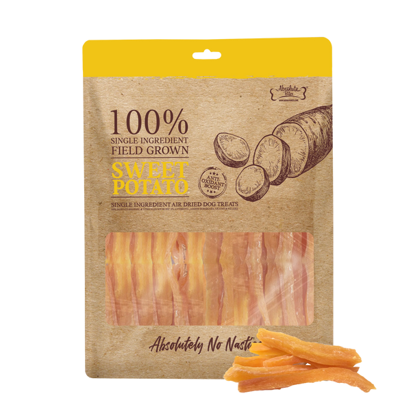 Absolute Bites Single Ingredient Sweet Potato  Air Dried Treats for Dogs 240g