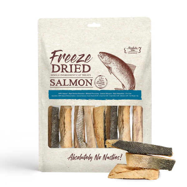 Absolute Bites Single Ingredient Salmon Freeze Dried Cat Treats 55g