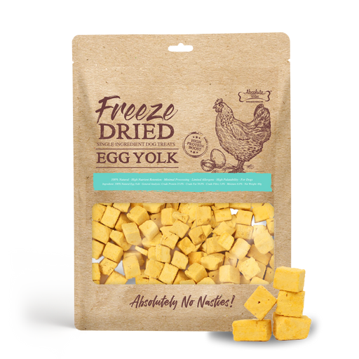 Absolute Bites Single Ingredient  Egg Yolk Freeze Dried Dog Treats 60g