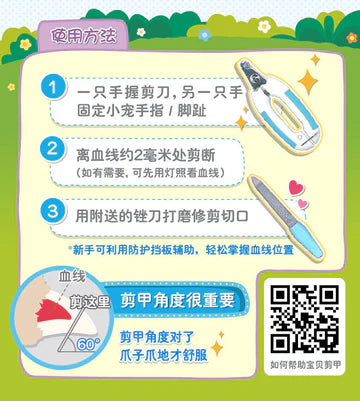 Alice Small Animal Nail Clipper Set Blue