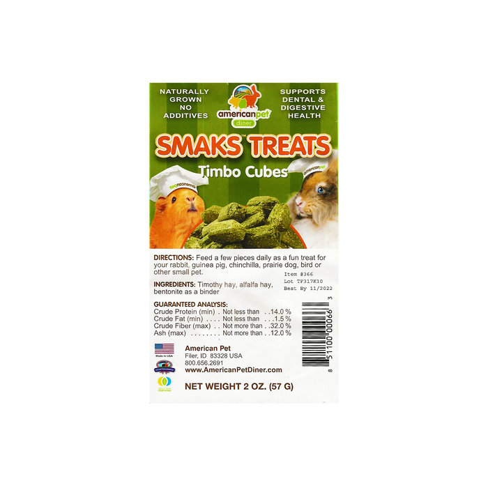 American Pet Diner Smaks Treats Timbo Cubes 57g