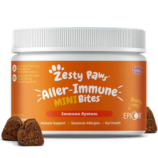 Zesty Paws Aller-Immune MINI Bites Lamb Dog Supplements 90ct
