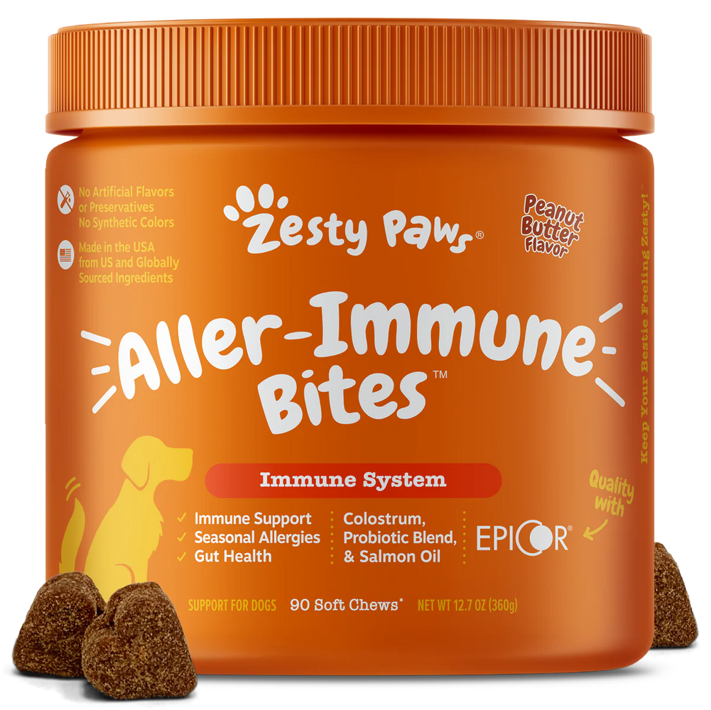 Zesty Paws Aller-Immune Bites Lamb  Dog Supplements 90ct