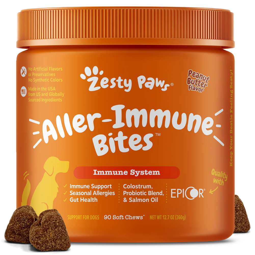Zesty Paws Aller-Immune Bites Apple and Peanut Butter 90ct Jar