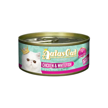 AATAS CAT Creamy Chicken & Whitefish Cat Wet Food 80g X24