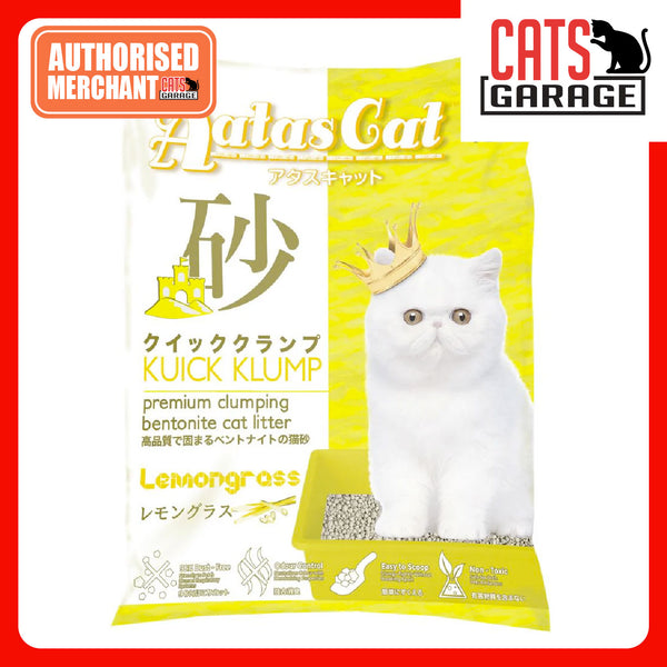 Aatas Cat Kuick Klump Bentonite Cat Litter Lemongrass 10L