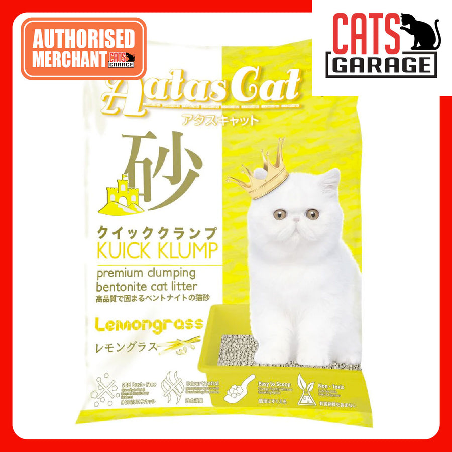 Aatas Cat Kuick Klump Bentonite Cat Litter Lemongrass 10L