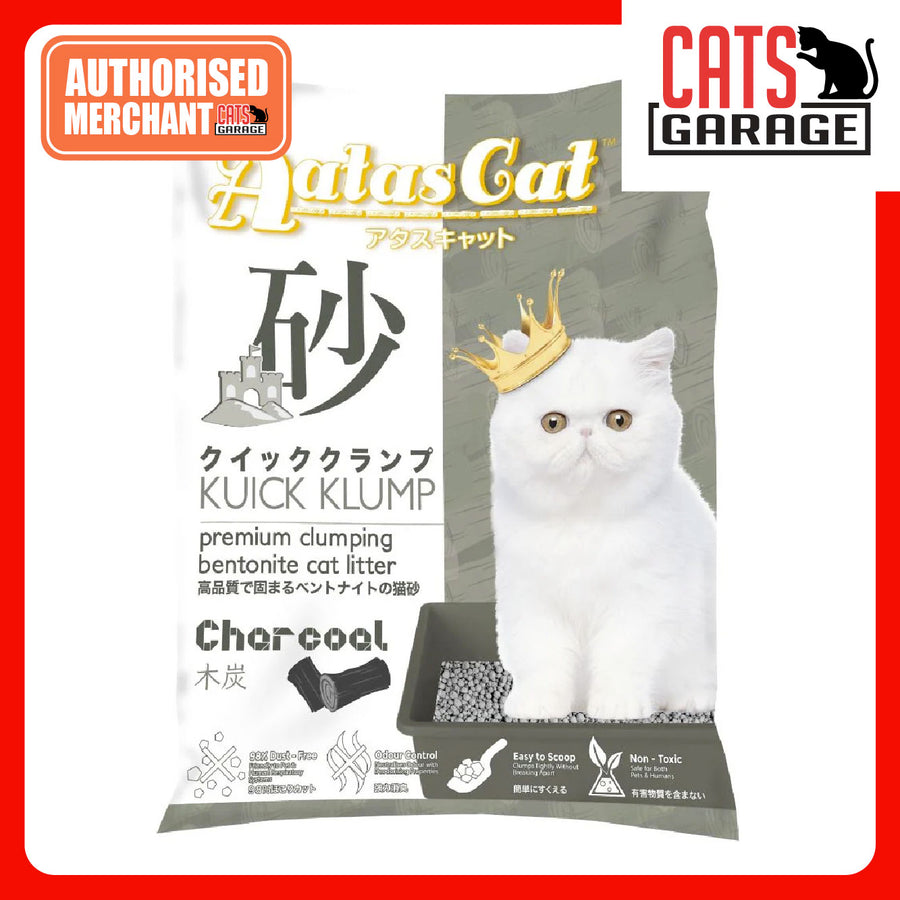 Aatas Cat Kuick Klump Bentonite Cat Litter Charcoal 10L