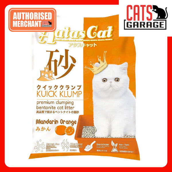 Aatas Cat Kuick Klump Bentonite Cat Litter Mandarin Orange 10L