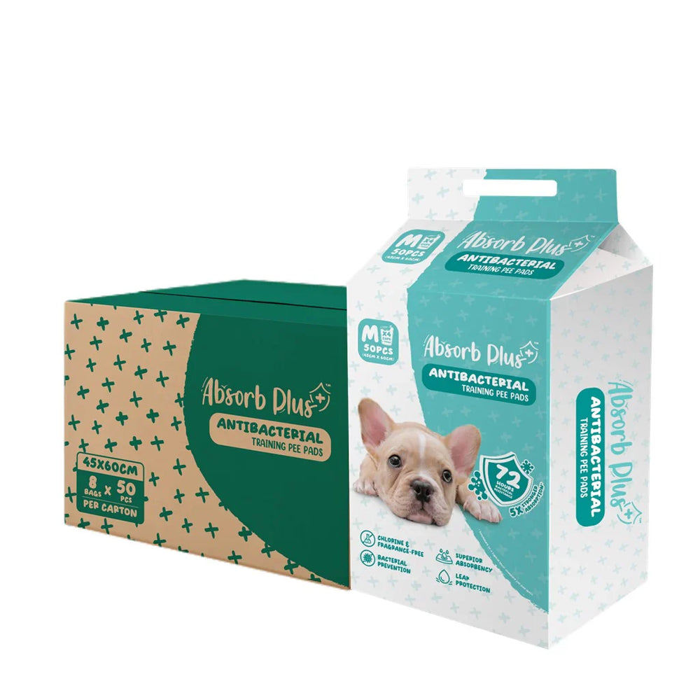 Absorb Plus Antibacterial Medium Pee Pad Pet Sheets  | CTN OF 3