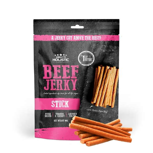 Absolute Holistic Grain Free Treats for Dog Beef Jerky Loin Stick 100g
