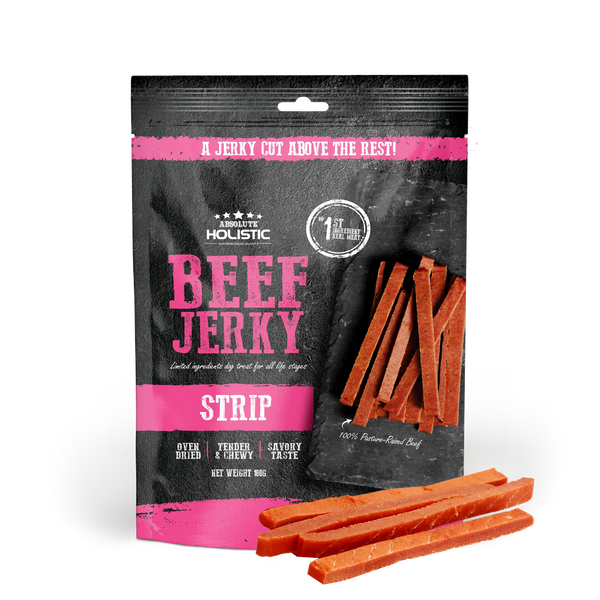 Absolute Holistic Grain Free Treats for Dog Beef Jerky Loin Strip 100g