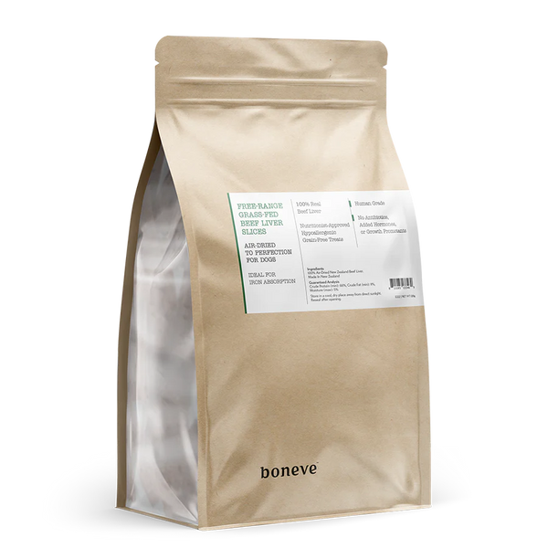 Boneve Dog Treat Air-Dried Free-Range Grass-Fed Beef Liver Slices 120g