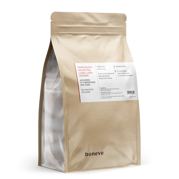 Boneve Dog Treat Air-Dried Free-Range Grass-Fed Lamb Lung Chunks 70g