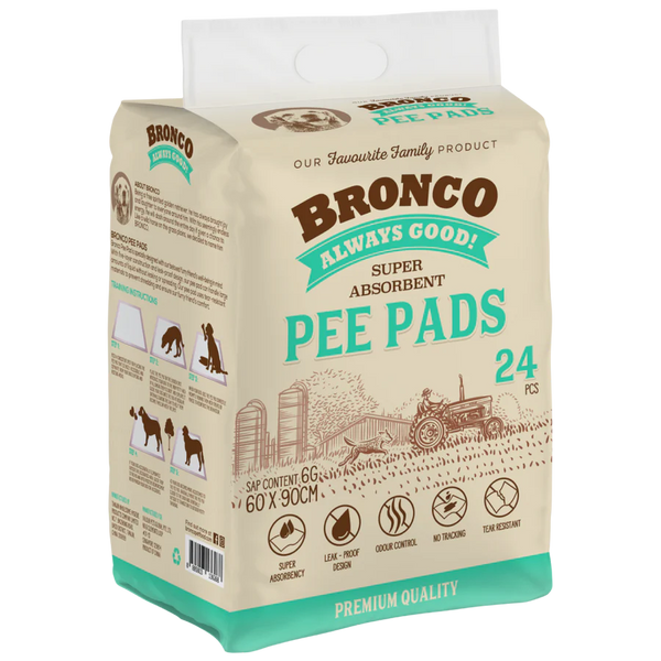 Bronco Super Absorbent Pee Pads 24pcs X6