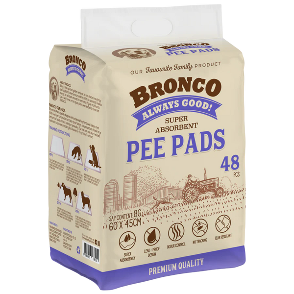 Bronco Super Absorbent Pee Pads 48pcs X6
