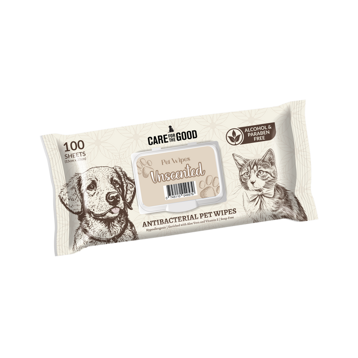 Care For The Good Antibacterial Pet Wipes 100 PCS (15x20 cm)