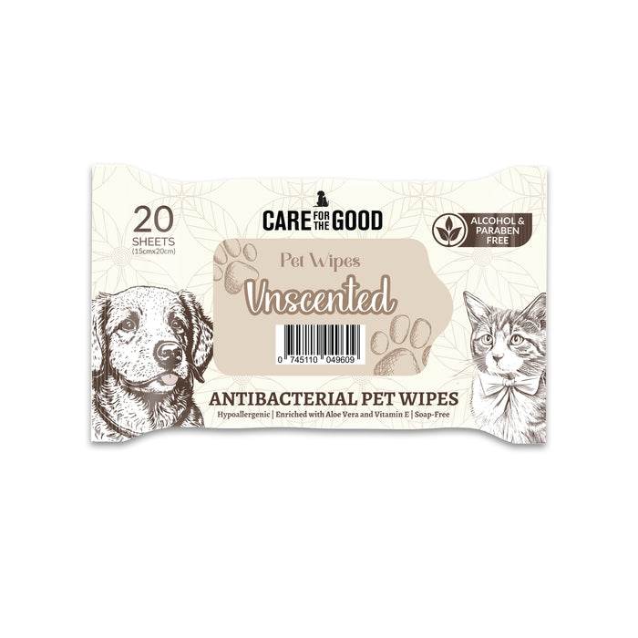 Care for the Good Antibacterial Pet Wipes 20pcs (15x20cm)
