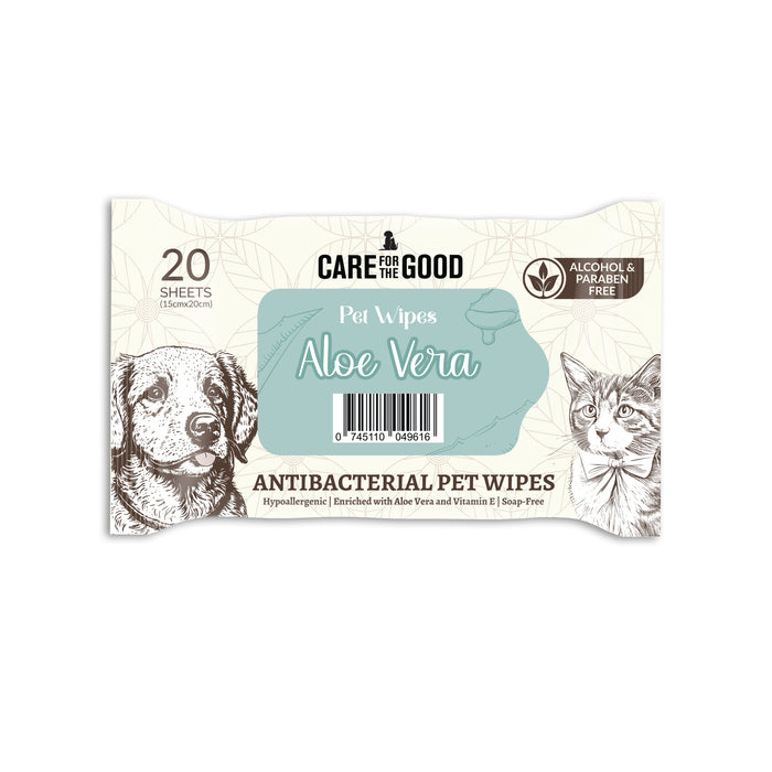 Care for the Good Antibacterial Pet Wipes 20pcs (15x20cm)