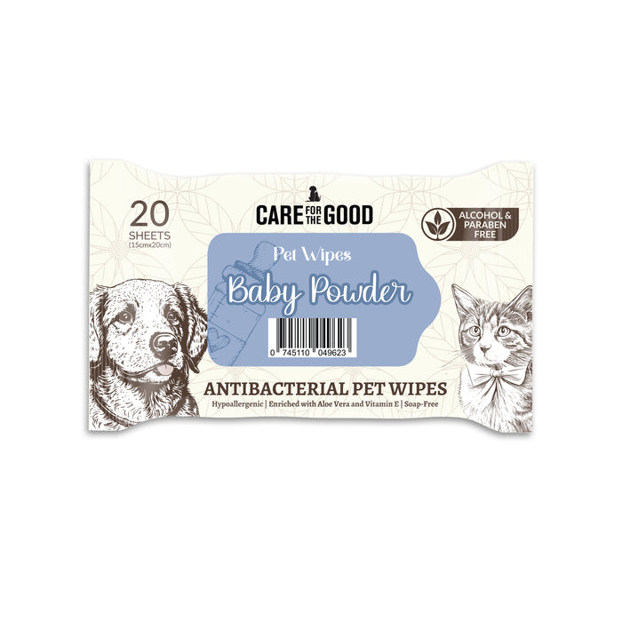 Care for the Good Antibacterial Pet Wipes 20pcs (15x20cm)