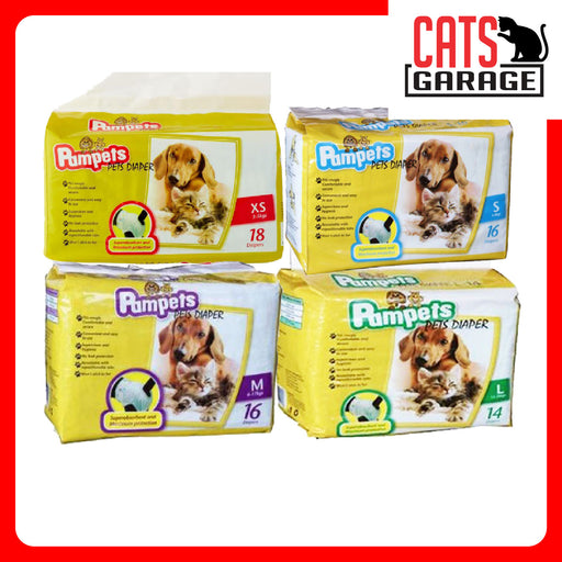 Pampets Pet Diapers for Dogs (4 Sizes)