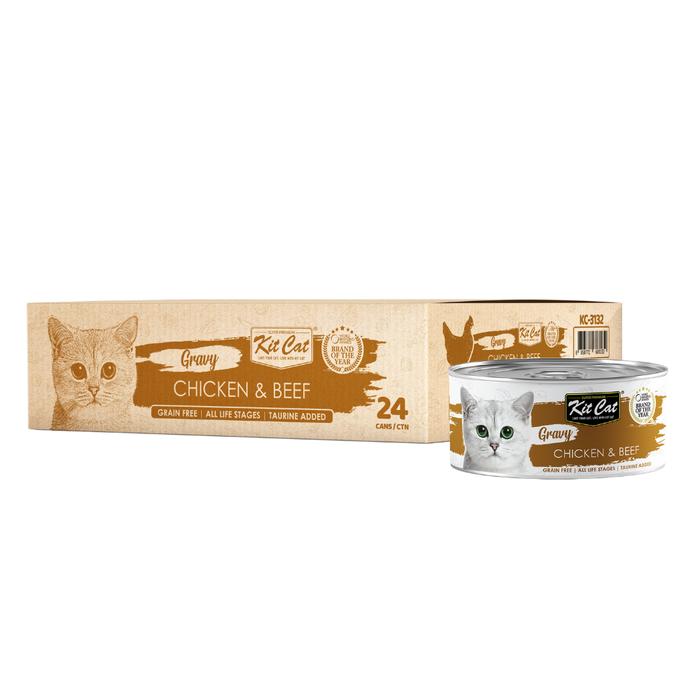 Kit Cat Premium Cat Wet Food Gravy 70g X 24 cans