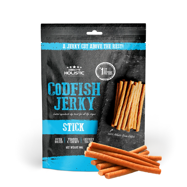 Absolute Holistic Grain Free Treats for Dog Codfish Jerky Loin Stick 100g