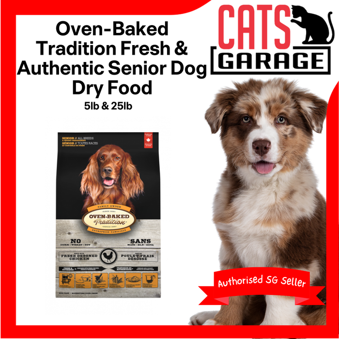 Oven-Baked Tradition Fresh & Authentic Senior Dog Dry Food 5lb & 25lb