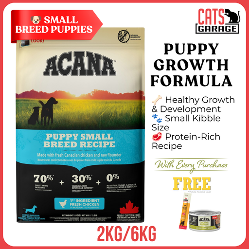 ACANA Small Breed Puppy Dry Dog Food 2kg / 6kg | Freeze-Dried Coated High Protein Puppy Kibble
